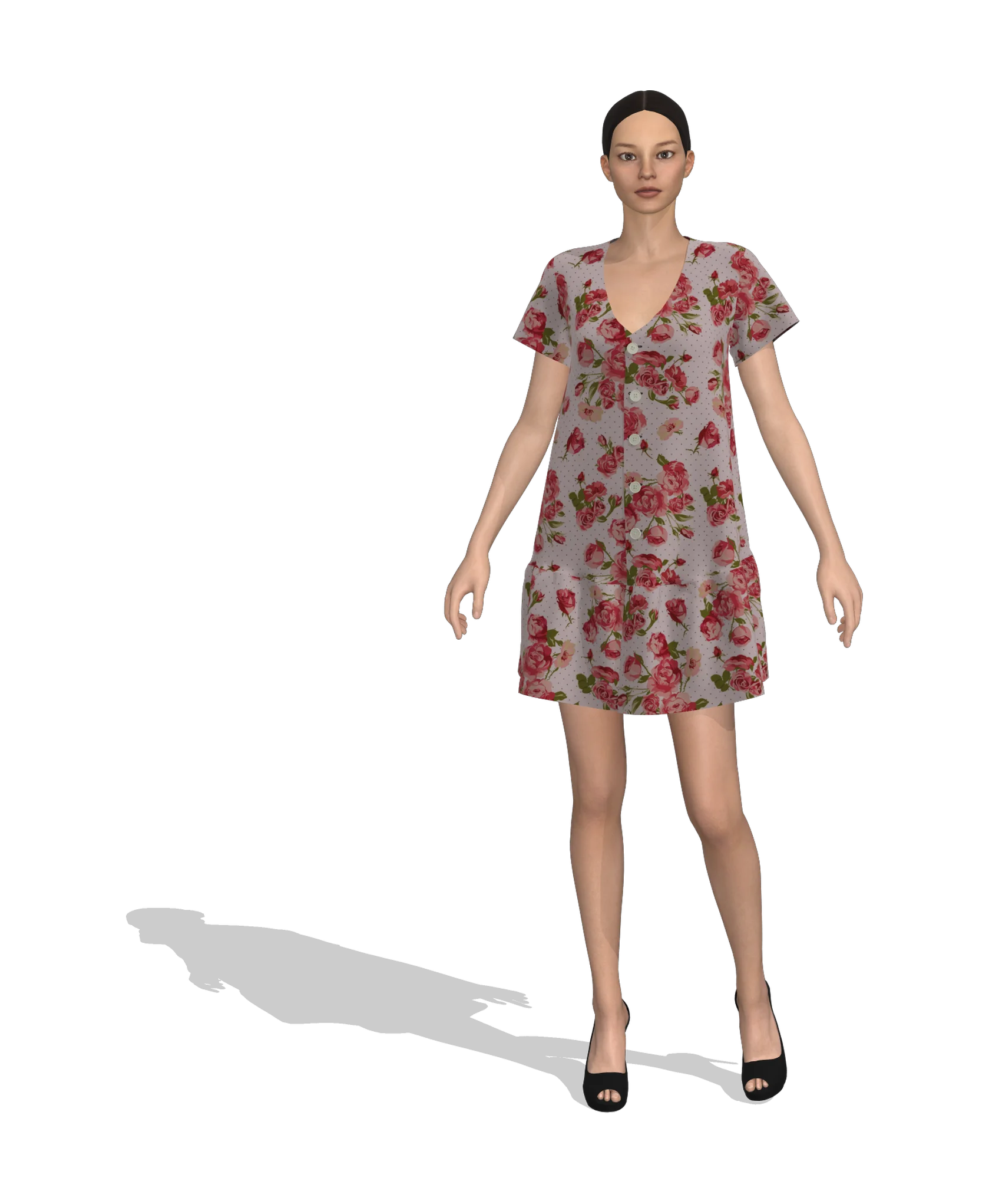 KDscion p48 quarter sleeve shift dress